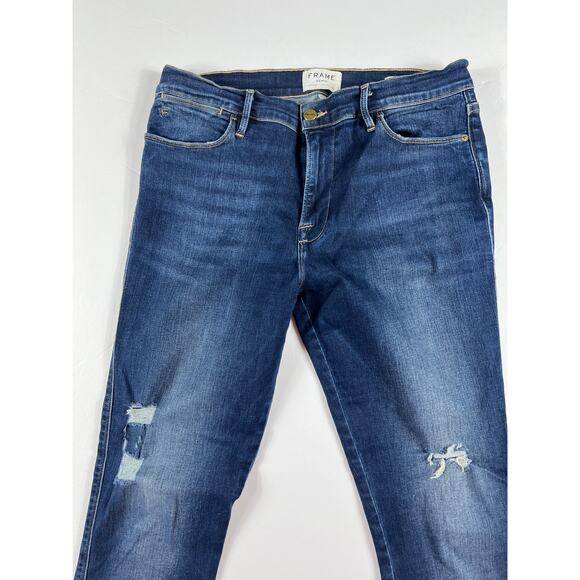 Frame Le High Skinny Distressed Jeans 31 - Picture 2 of 13